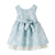 Vestido con olán verde agua