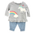 Conjunto playera manga larga y pantalón modelo arcoiris